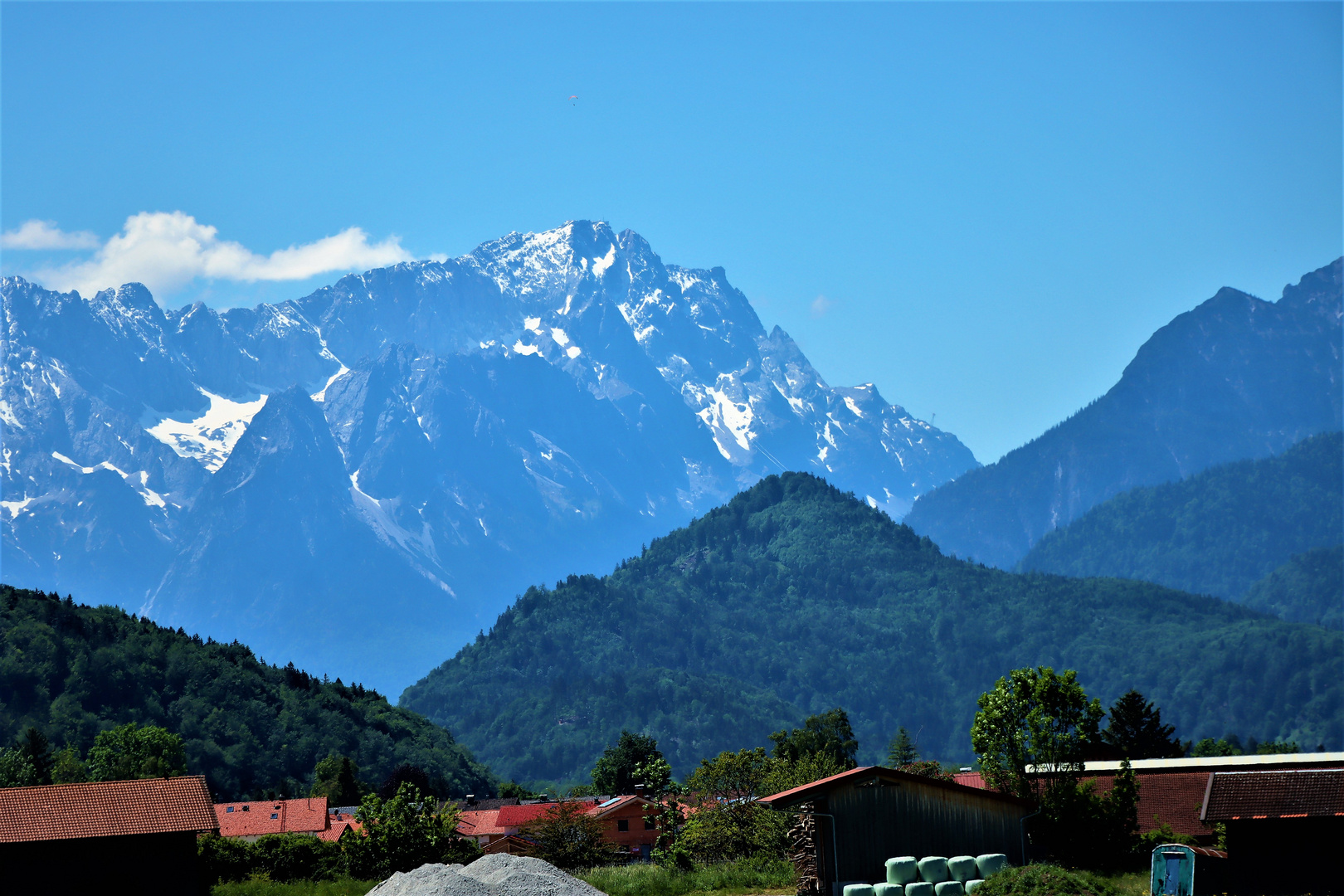 Blick auf Zugspitzmassiv