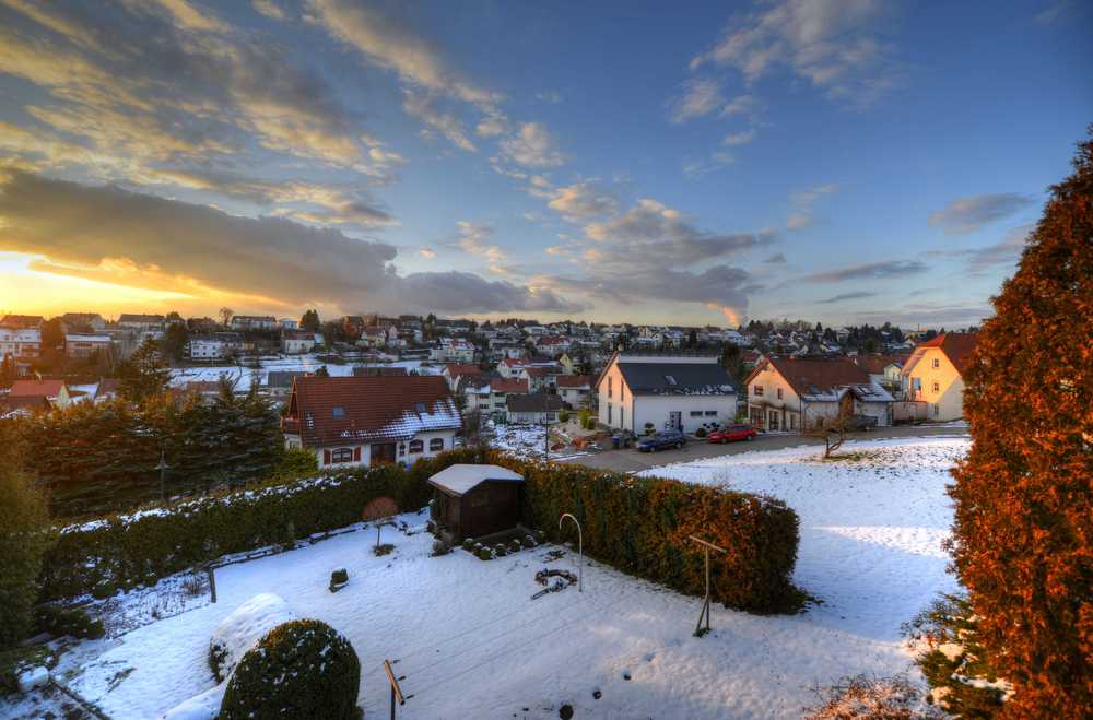 Blick auf Zuhause