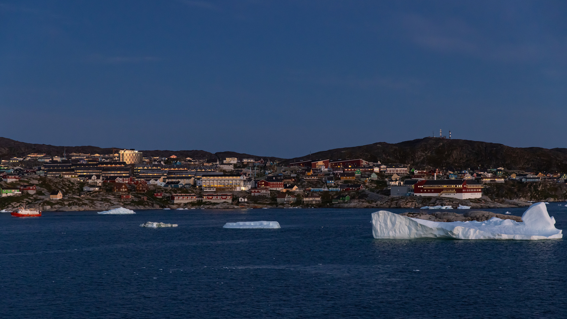 Blick auf's abendliche Ilulissat