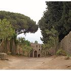 Blick aufs Amphitheater in Pompeji