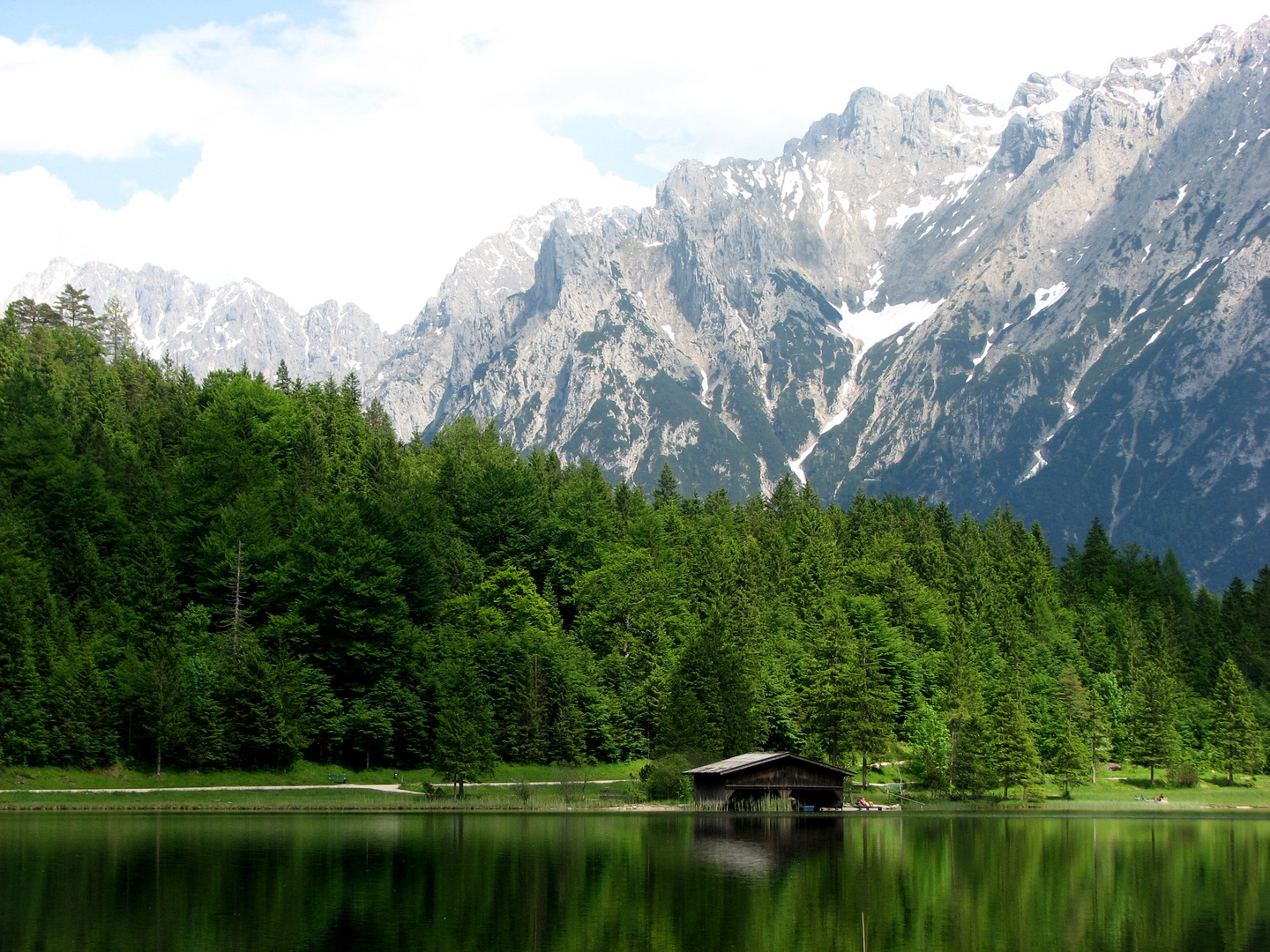 Blick aufs Karwendel vom Ferchensee