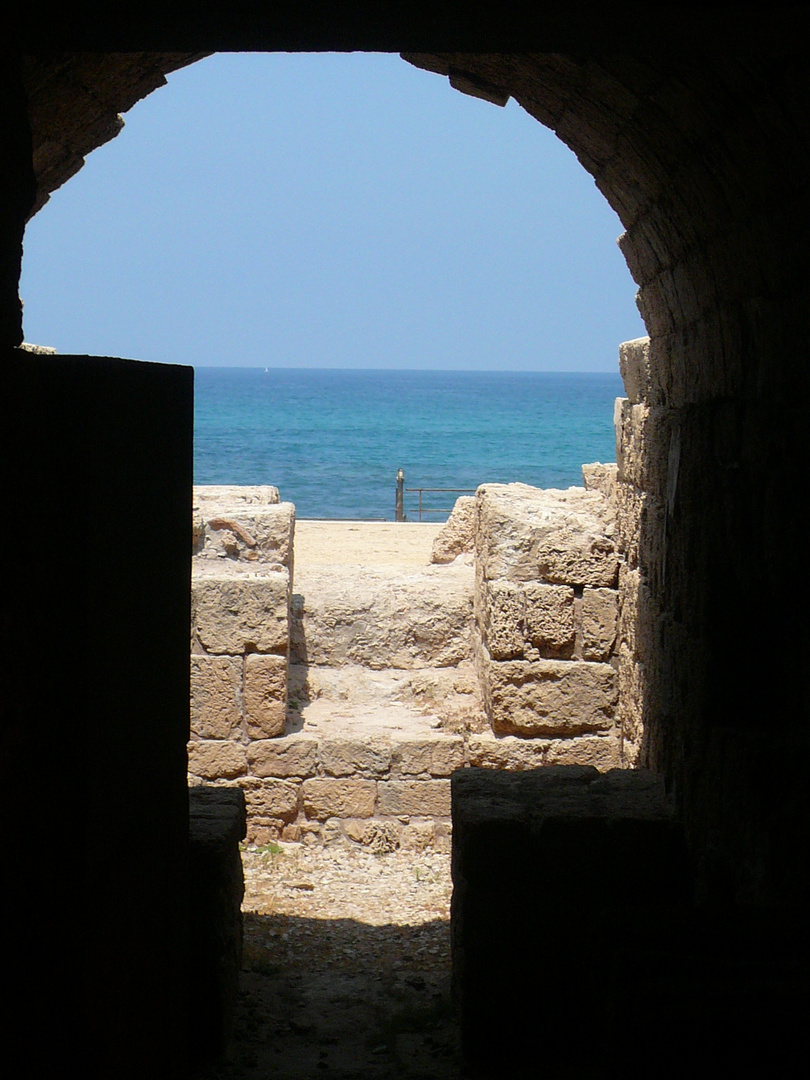 Blick auf`s Mittelmeer von Caesarea Israel