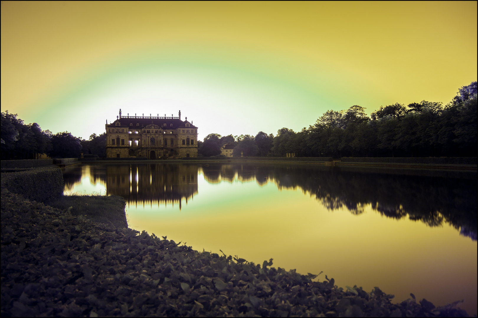 Blick aufs Palais im Großen Garten