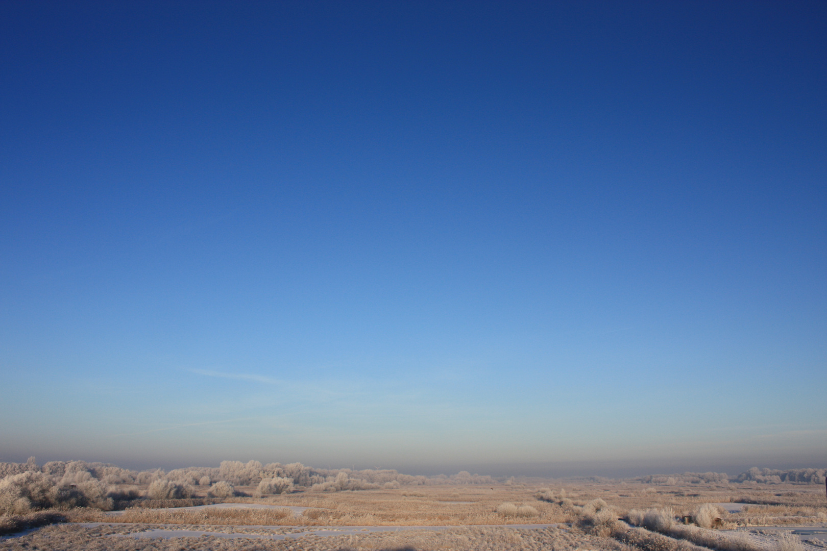 Blick aufs "Reservoir" bei Kälte