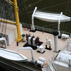 Blick aufs Ruderdeck der Gorch Fock - im Modell