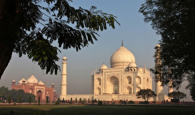 Blick aufs Taj Mahal