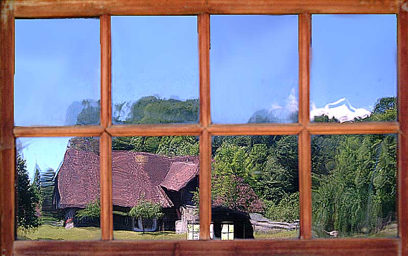 blick aus altem fenster