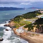 Blick aus das Cliff House und auf die Golden Gate.