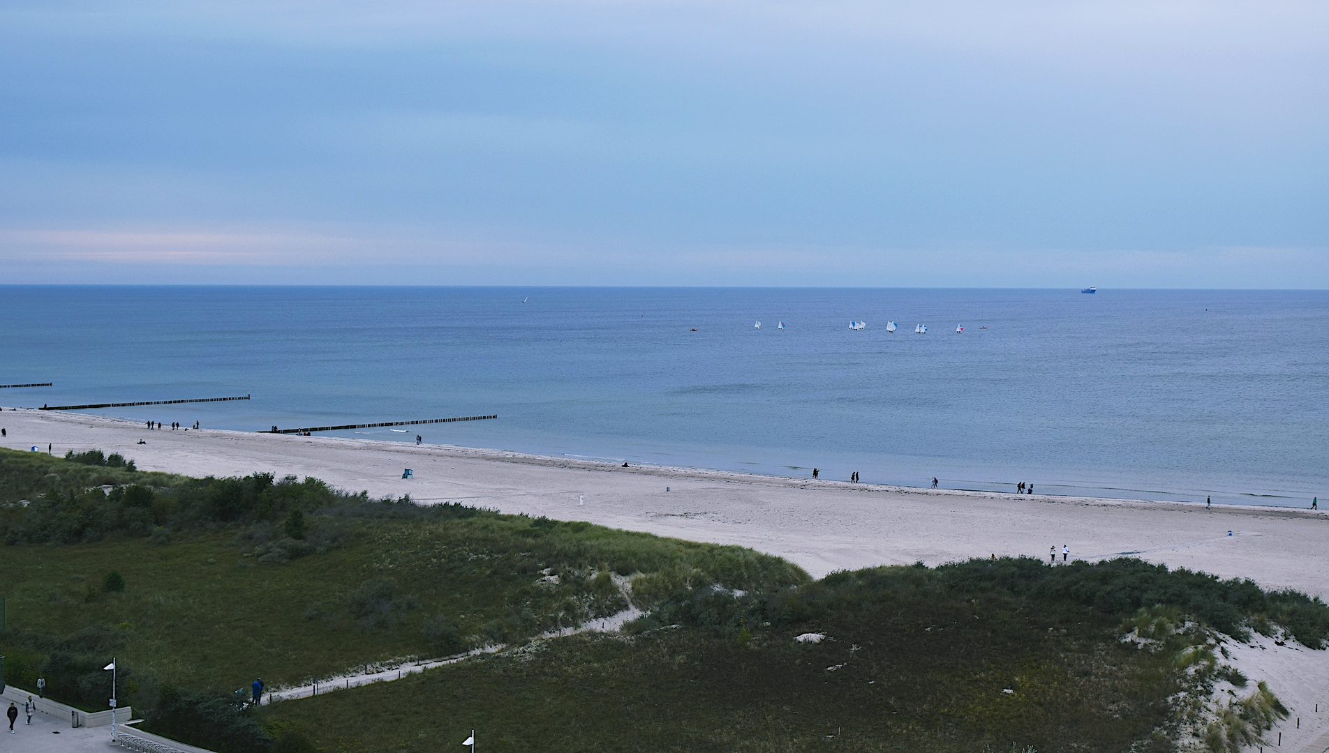 Blick aus dem 9. OG auf die Ostsee,