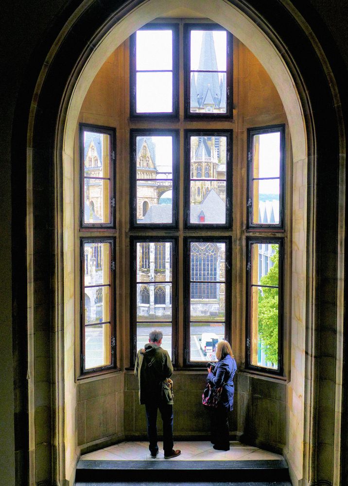 Blick aus dem Aachener Rathaus