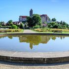 Blick aus dem Abteigarten zum 