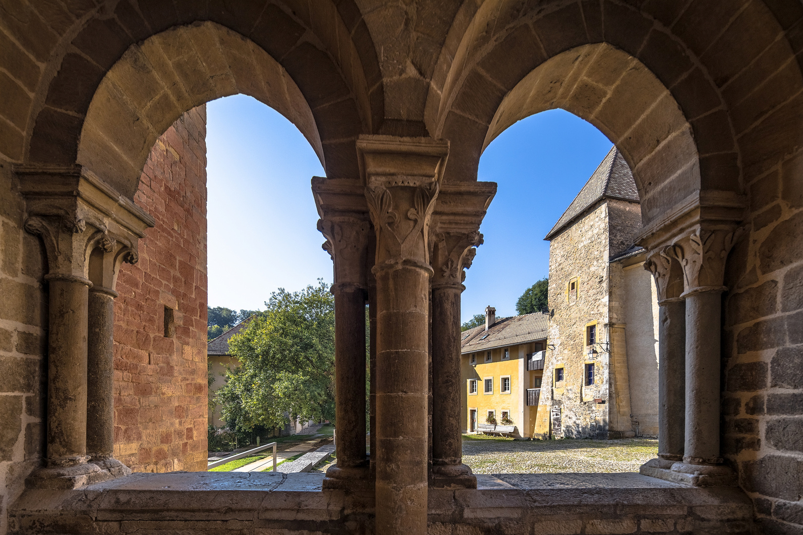 Blick aus dem Atrium