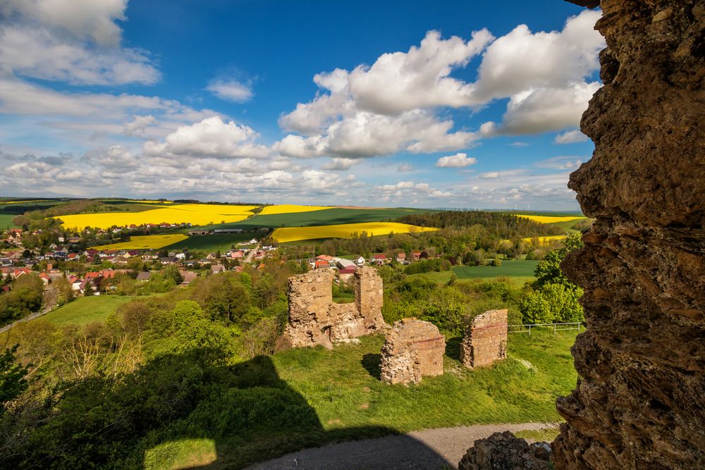 Blick aus dem Burgfenster