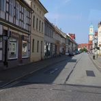 Blick aus dem Bus zum Rathaus in Wittstock/Dosse