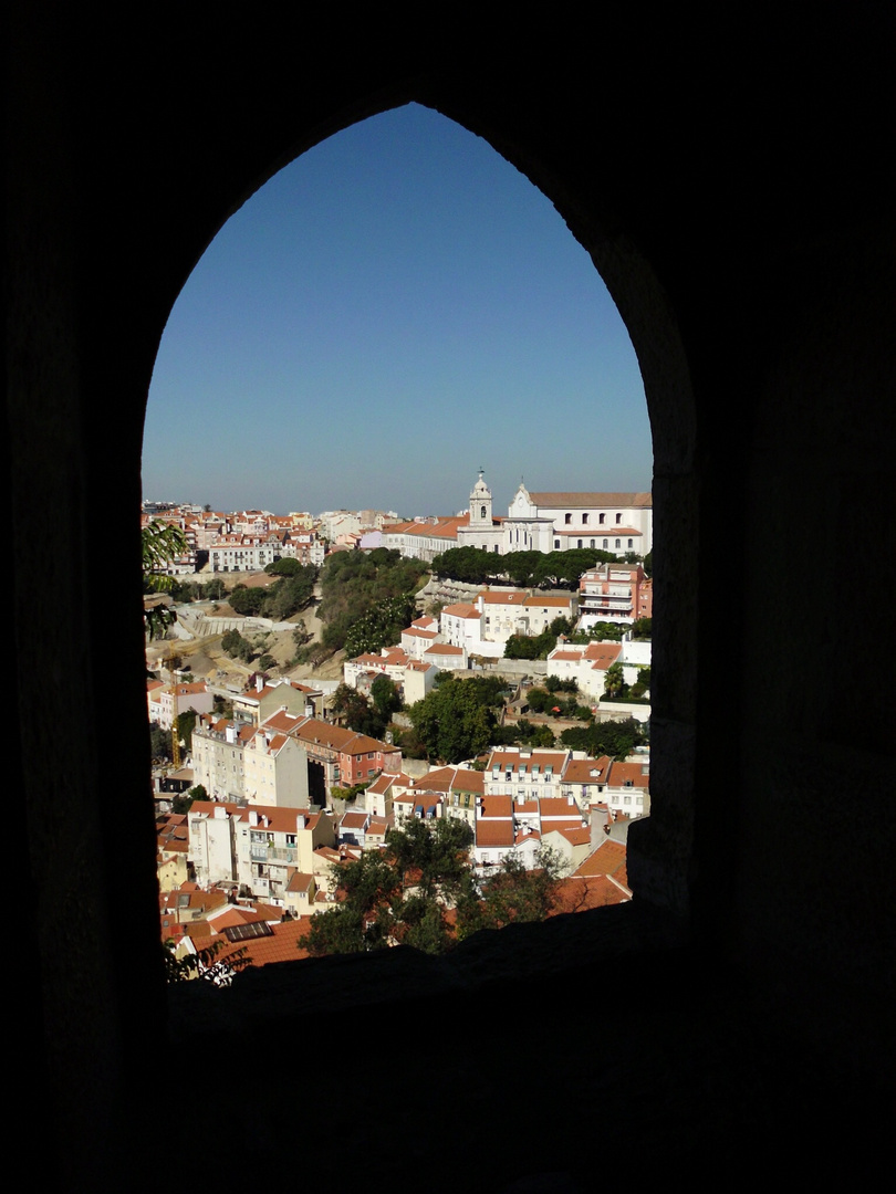 Blick aus dem Castelo de São Jorge in Lissabon