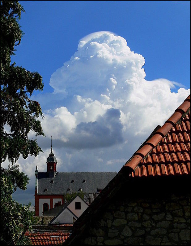 Blick aus dem Dachfenster