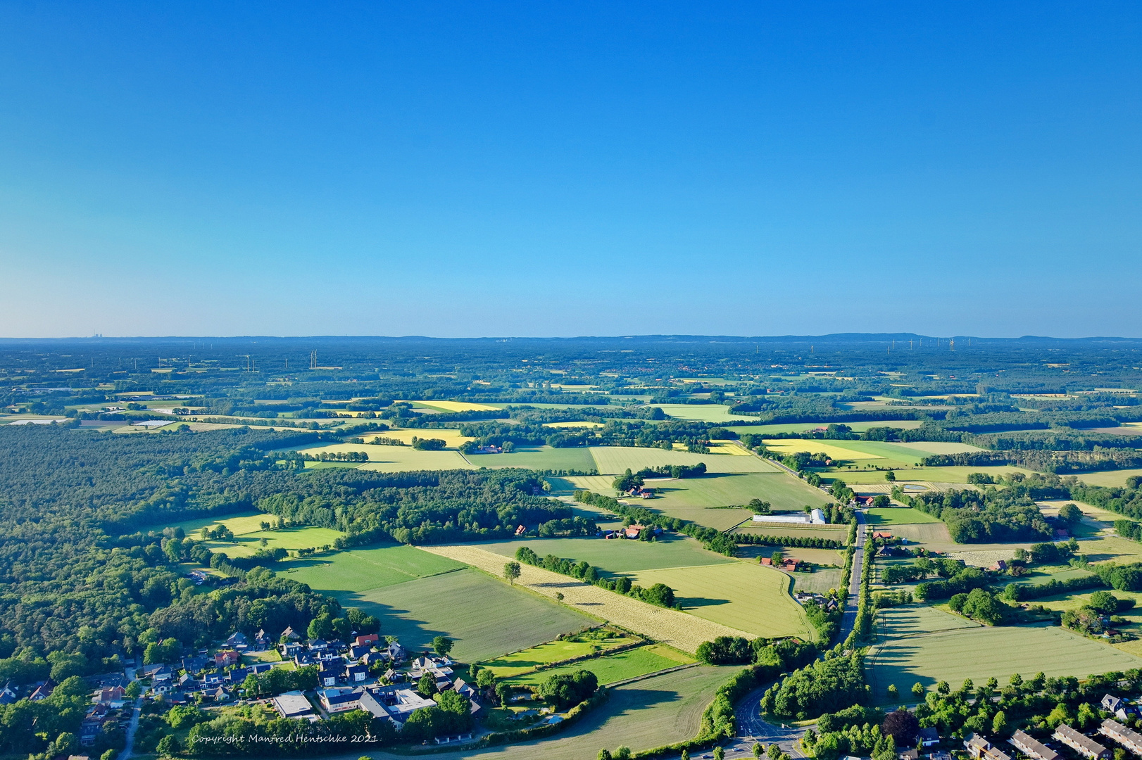 Blick aus dem fahrenden Ballon