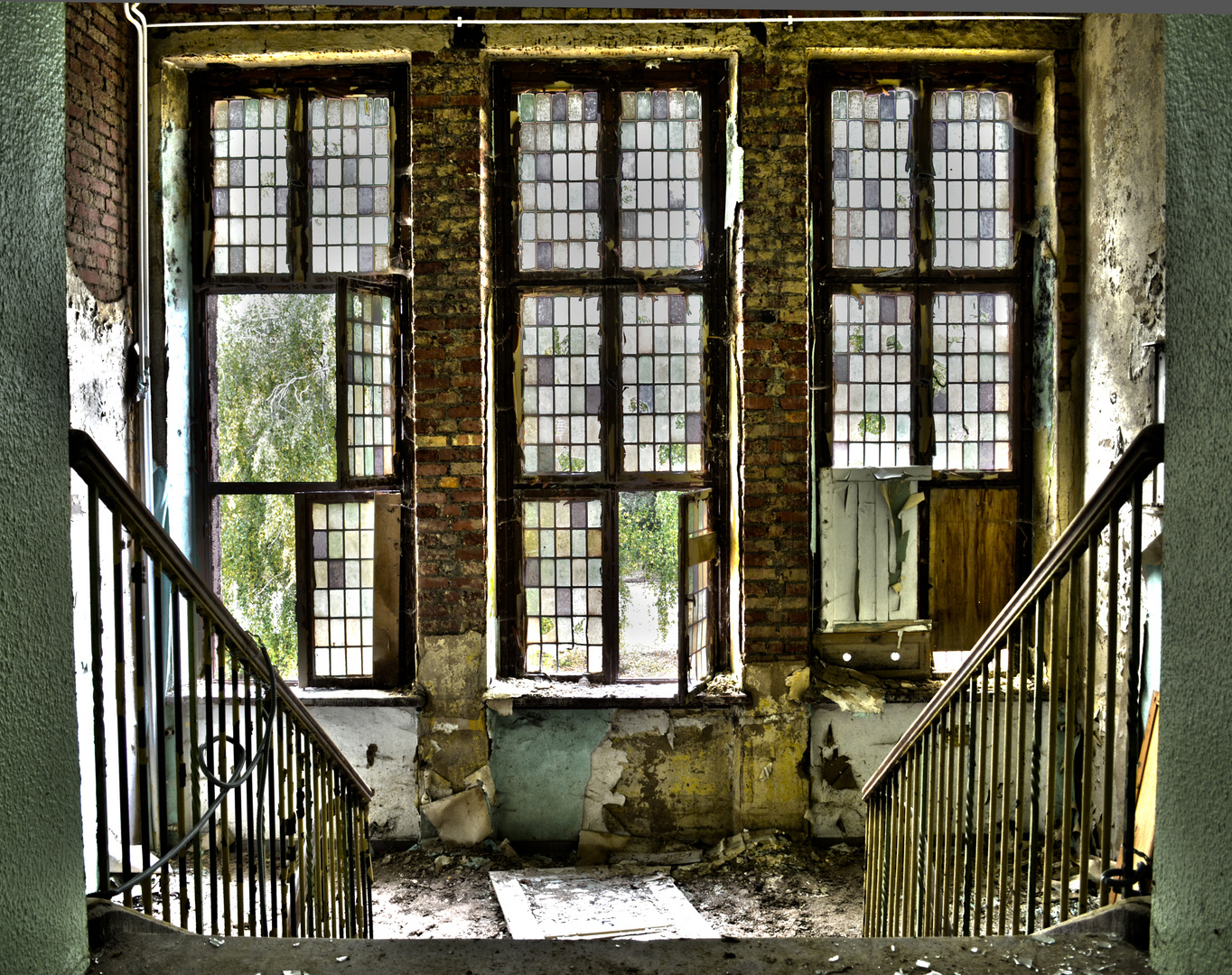 Blick aus dem Fenster altes Psychiatrisches Krankenhaus
