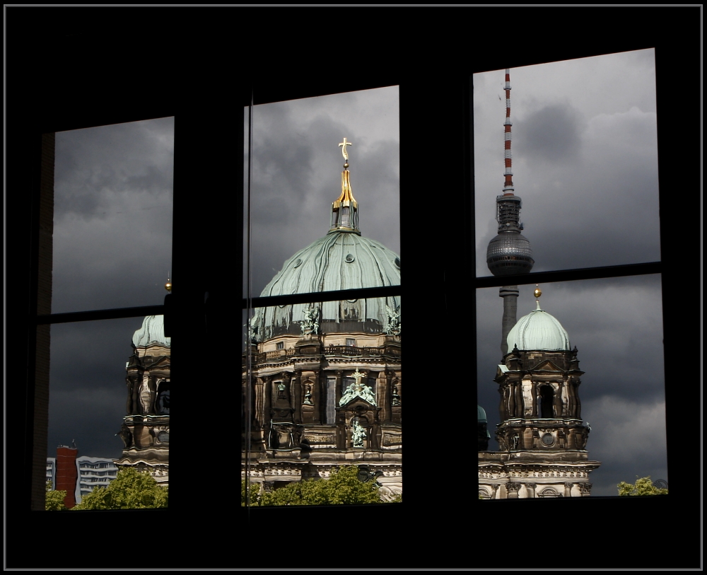 Blick aus dem Fenster . . .