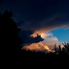 Blick aus dem Fenster - der Abendhimmel