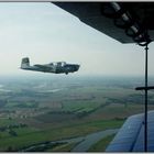 Blick aus dem Fenster des "Antonov 2"-Doppeldeckers