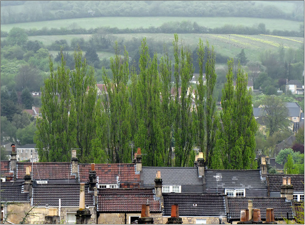 Blick aus dem Fenster in Bath Somerset