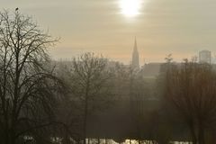 Blick aus dem Fenster - morgens -