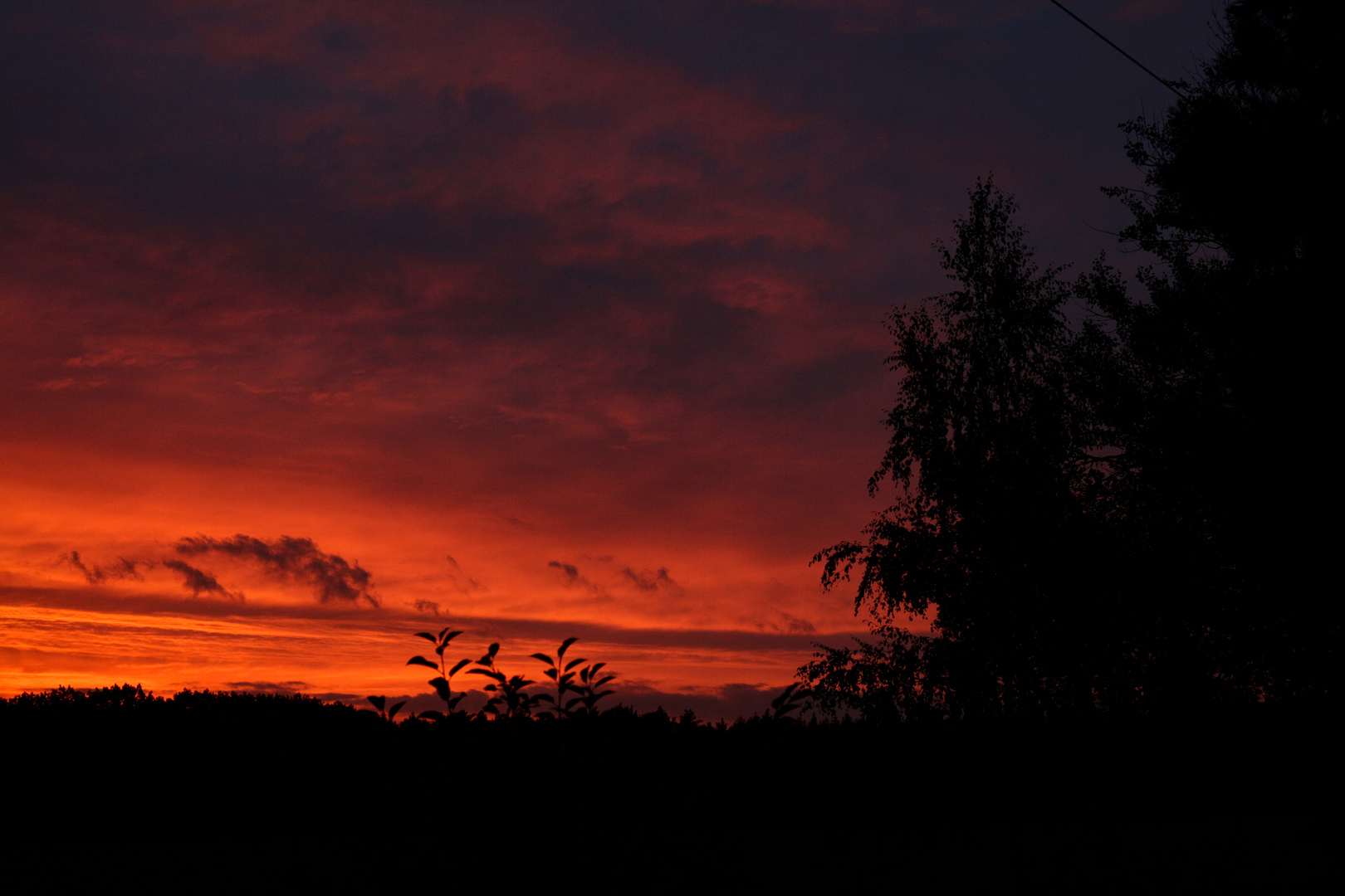 Blick aus dem Fenster - nach dem Sonnenuntergang