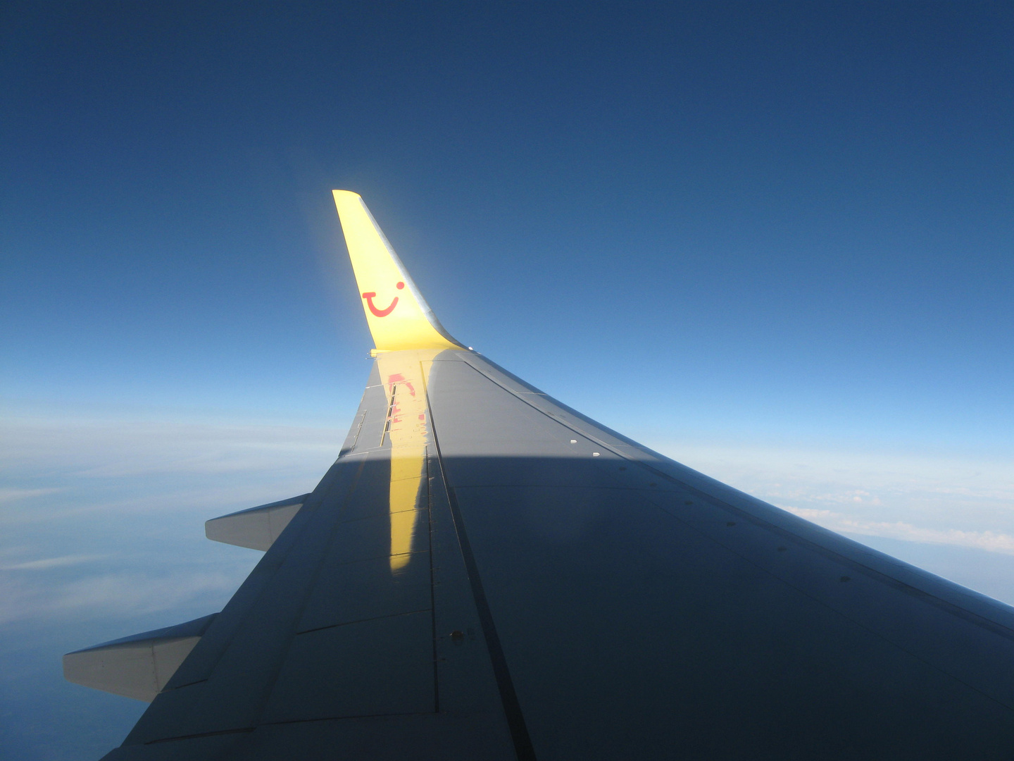 Blick aus dem Flugzeug