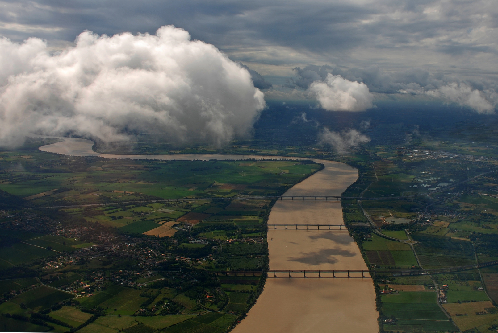 Blick aus dem Flugzeug