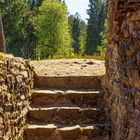 Blick aus dem freigelegten Keller des Altenbergturms aus dem 13. Jahrhundert