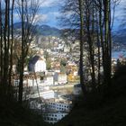 Blick aus dem Gütschwald auf die Altstadt Luzerns ...