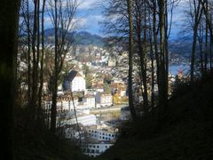 Blick aus dem Gütschwald auf die Altstadt Luzerns ...