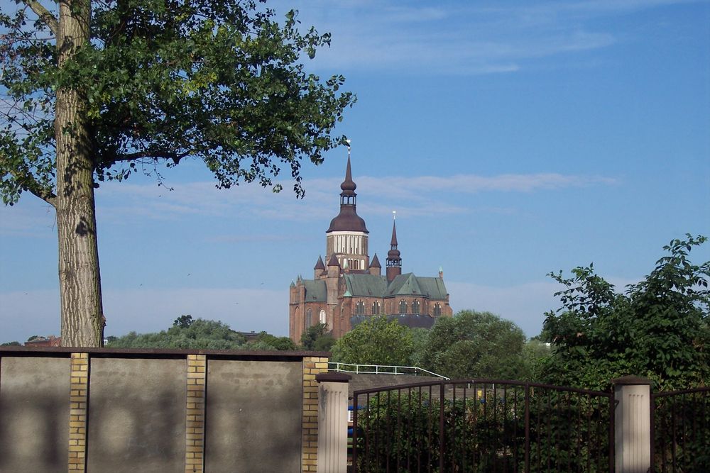 Blick aus dem Hotelfenster in Stralsund