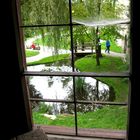 Blick aus dem Käsereifenster des Museums Wangen/ Allgäu