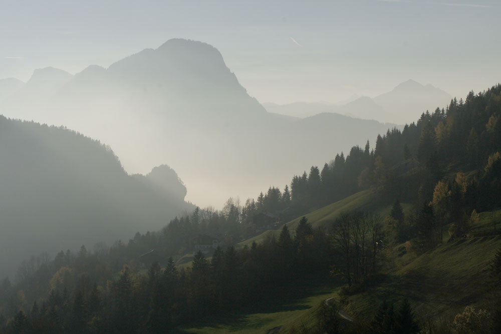 Blick aus dem Kaisertal bei Kufstein auf den Pendling