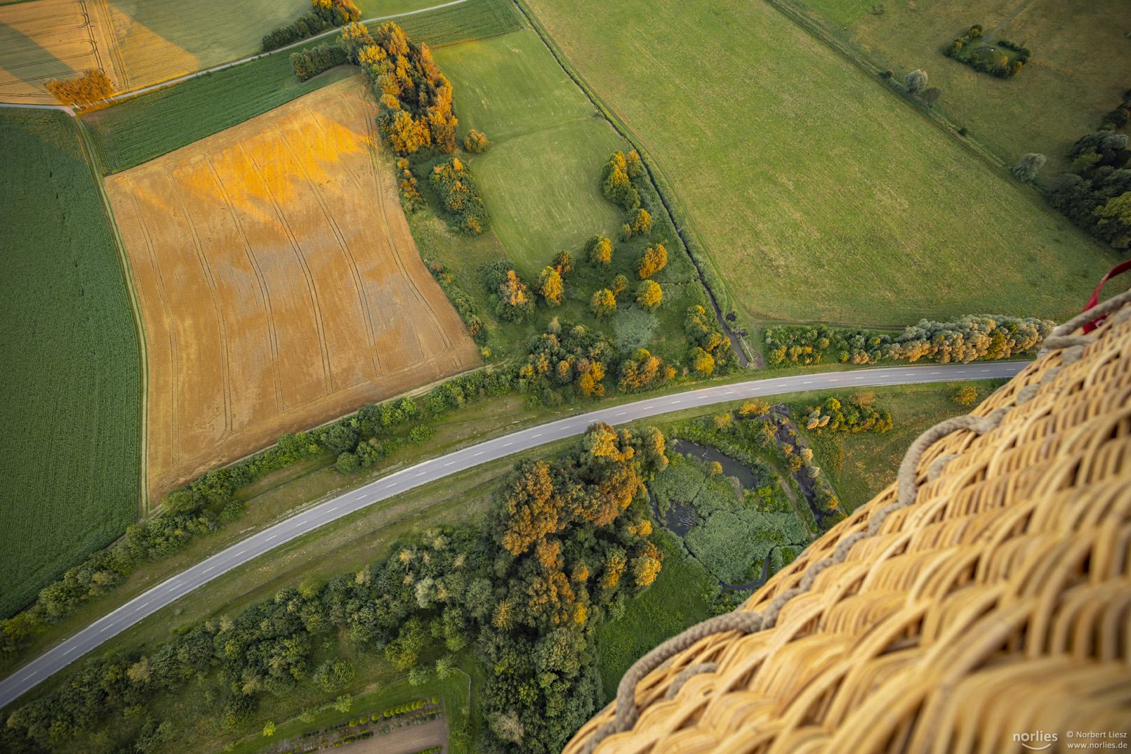 Blick aus dem Korb