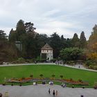 Blick aus dem Schloss auf der Mainau, Mainau im Oktober