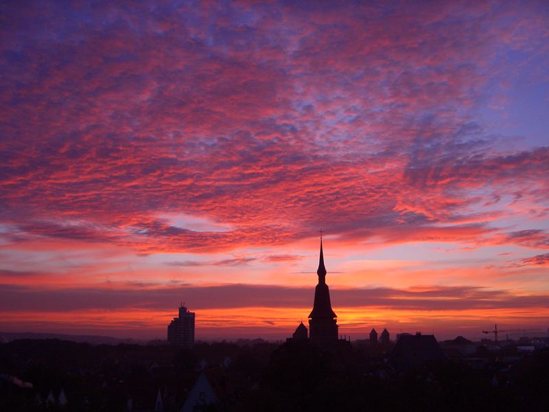 Blick aus dem Stadthaus Osnabrück 7:15 morgens