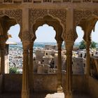 Blick aus dem Stadtpalast auf das Fort und Jaisalmer