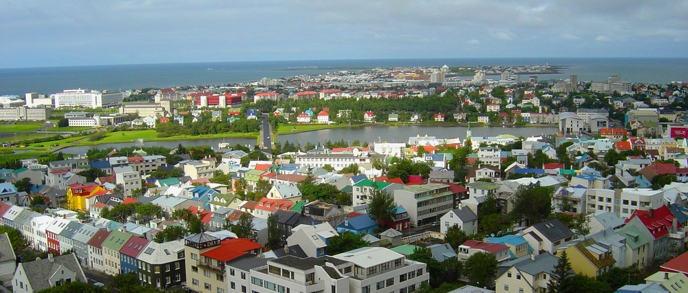 Blick aus dem Turm der Hallgrímskirkja...