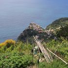 Blick aus den Weinbergen auf Corniglia