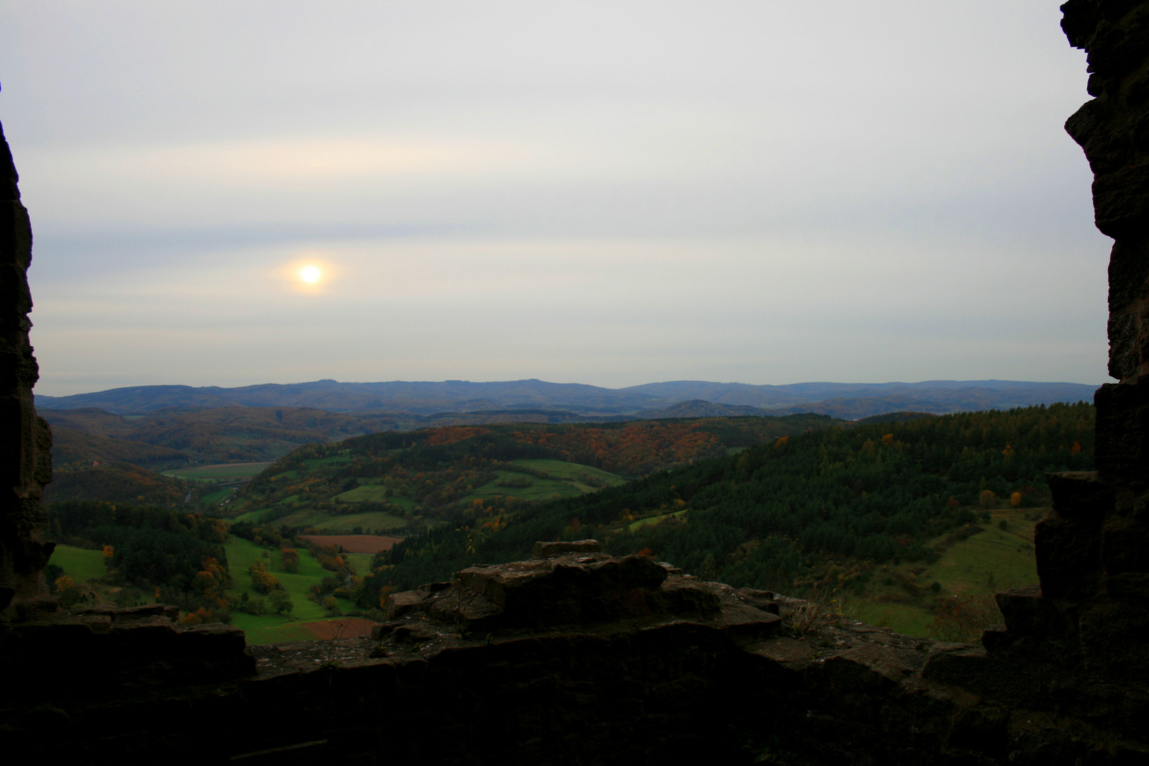 Blick aus der Burgruine Hanstein