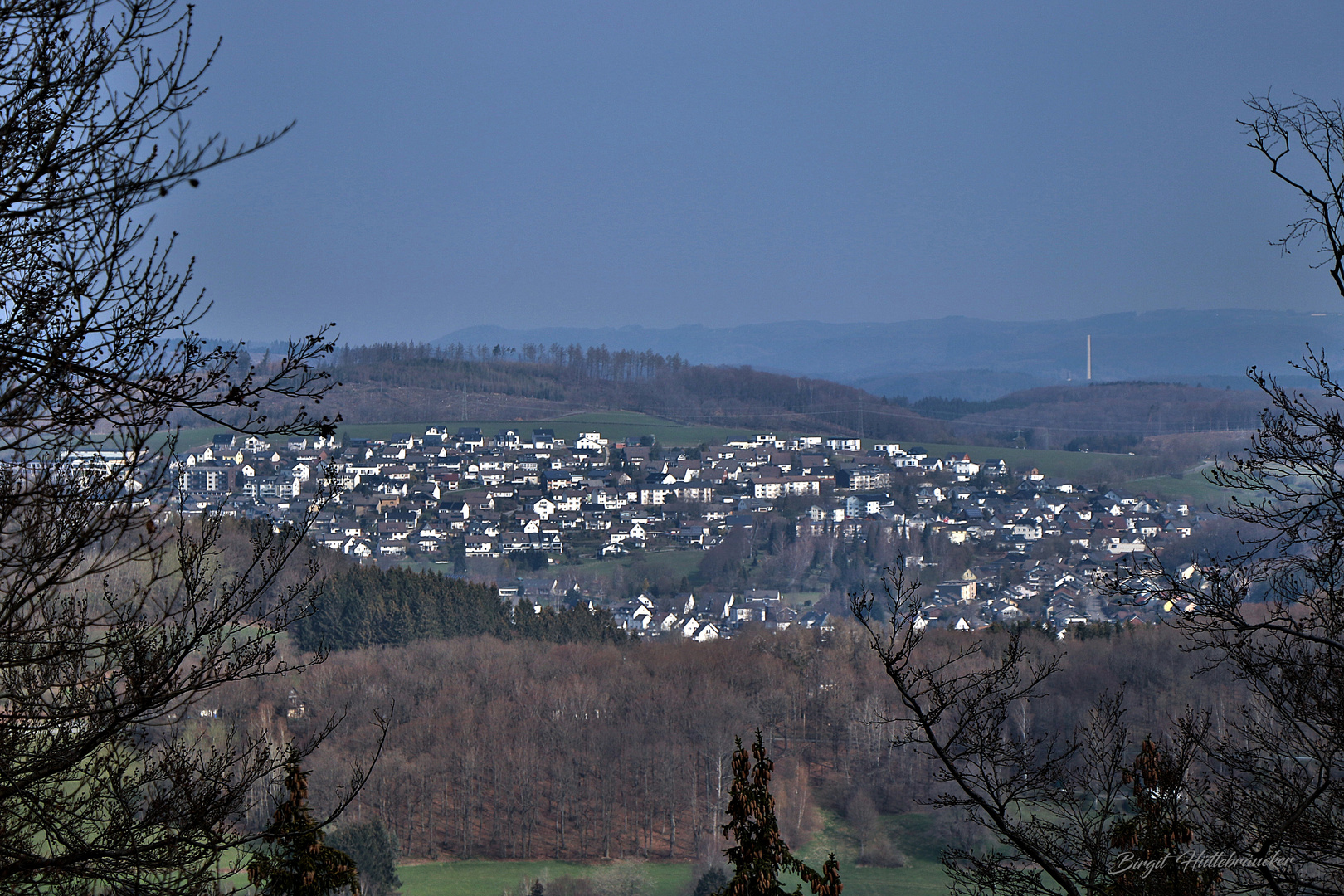 Blick aus der Ferne auf Herscheid