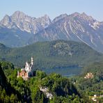 Blick aus der Gondel bei der Auffahrt mit der Tegelbergbahn…