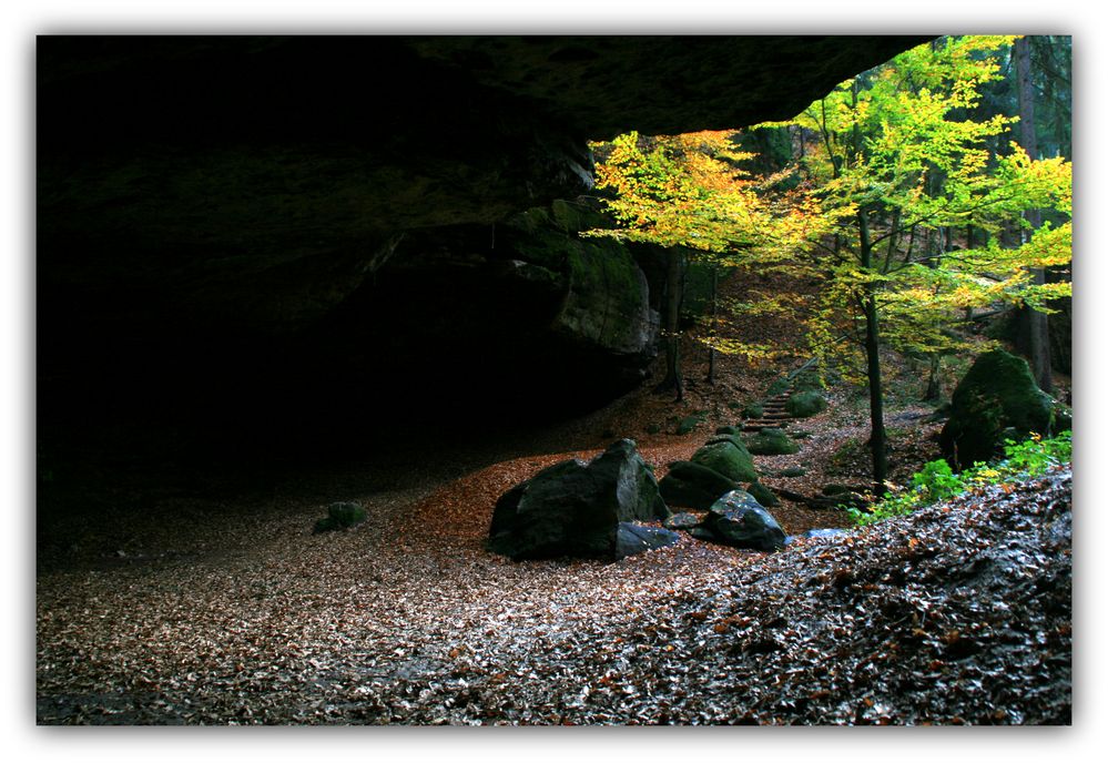 Blick aus der Hickelhöhle...