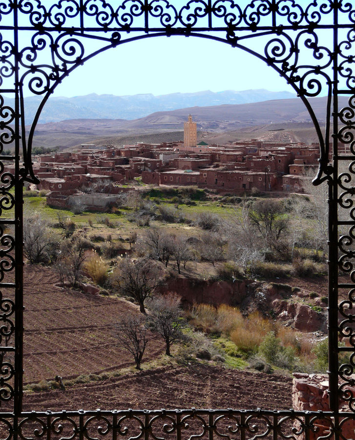 Blick aus der Kasbah der El-Glaoui in Telouet, Marokko