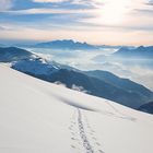 Blick aus der Osterhorngruppe zum Dachstein - ausgewählt als offizielles Windows 10 Wallpaper