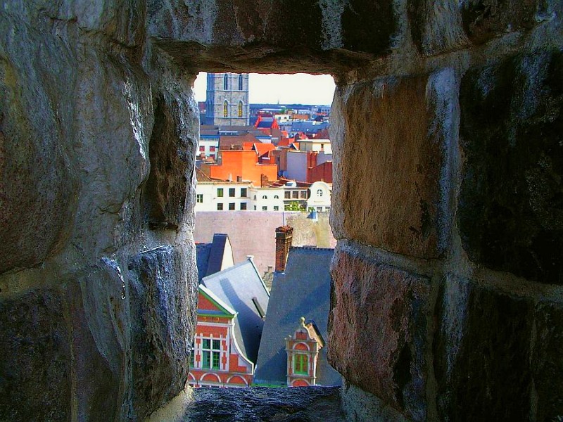 Blick aus der Stadtburg von Antwerpen