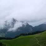 Blick aus der Zahnradbahn auf der Fahrt zum Wendelstein…